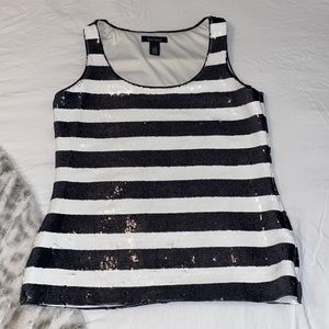 Womens sequin striped shirt